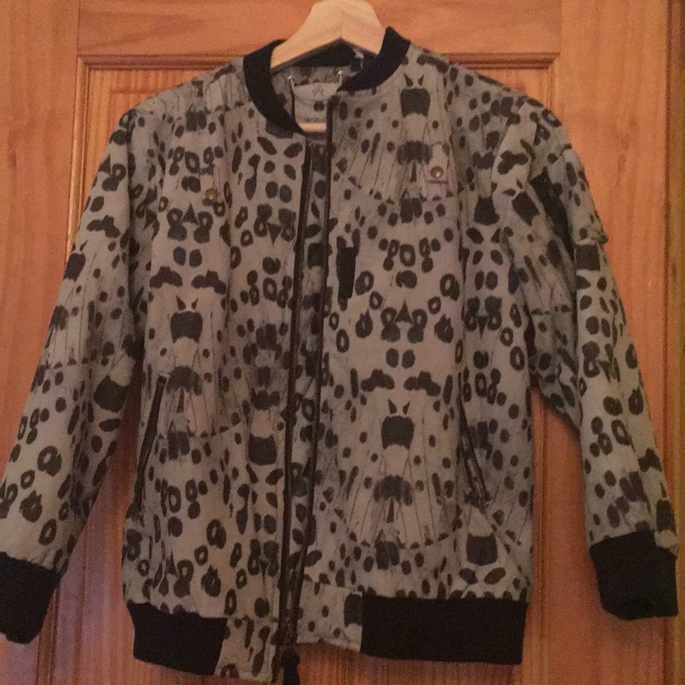 Cheetah print bomber jacket